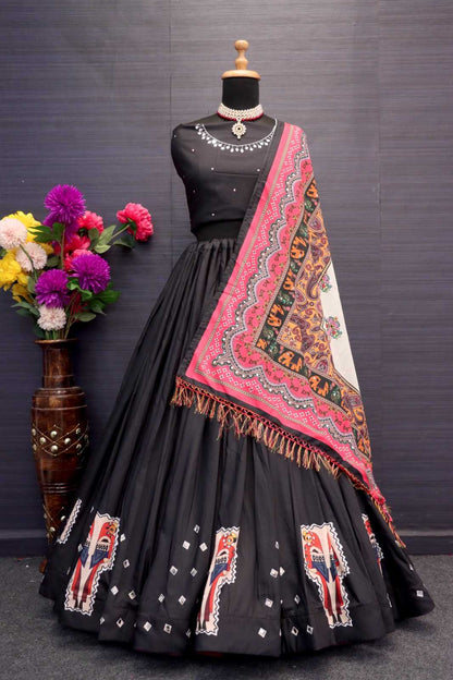 Muslin Cotton Rin136 111 Lehengas  Navratri Chaniya Choli Traditional Printed Lehengas