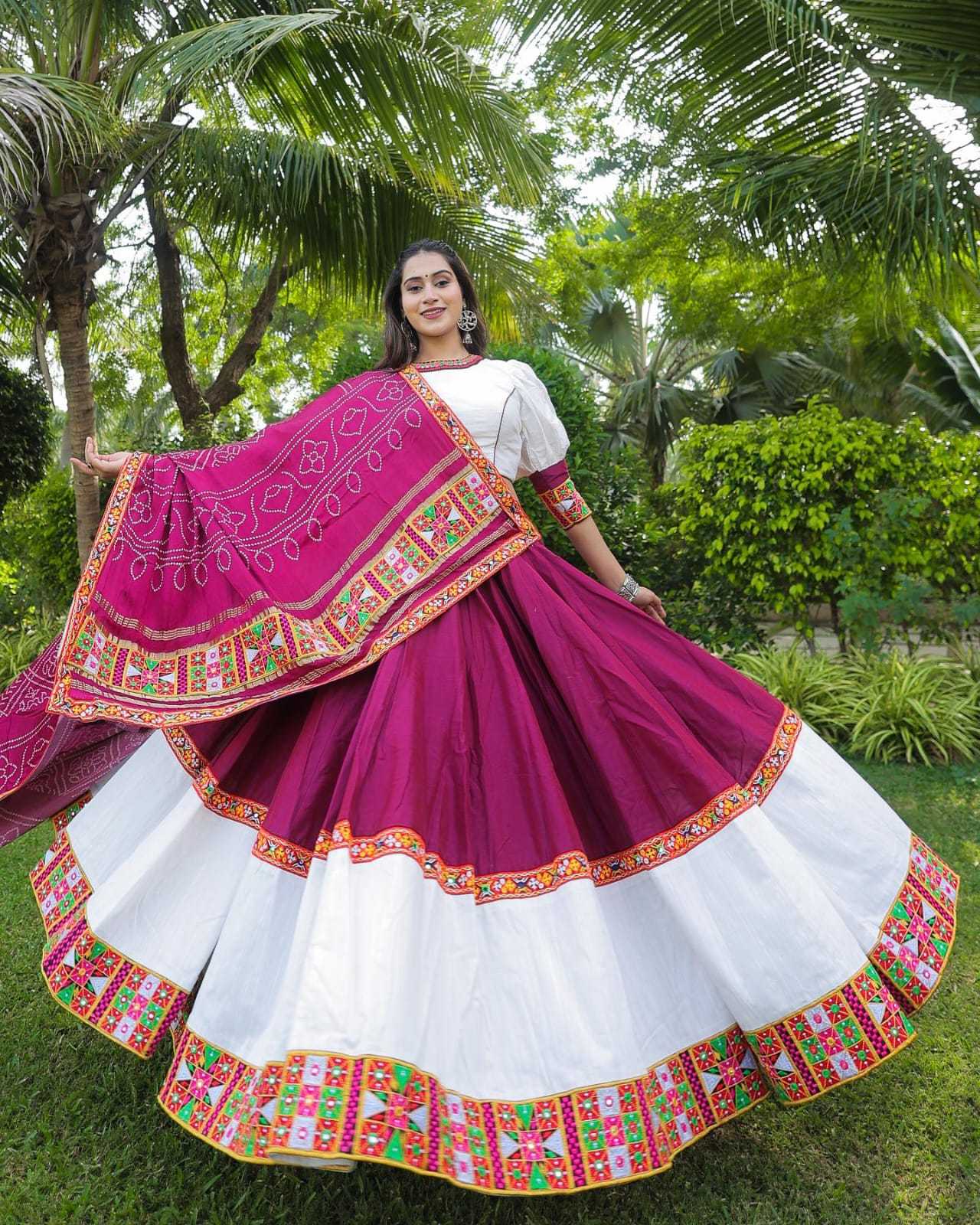 Muslin Cotton Rin136 129 Lehengas  Navratri Chaniya Choli Traditional Printed Lehengas