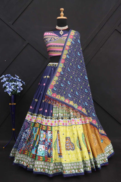 Muslin Cotton Rin136 159 Lehengas  Navratri Chaniya Choli Traditional Printed Lehengas