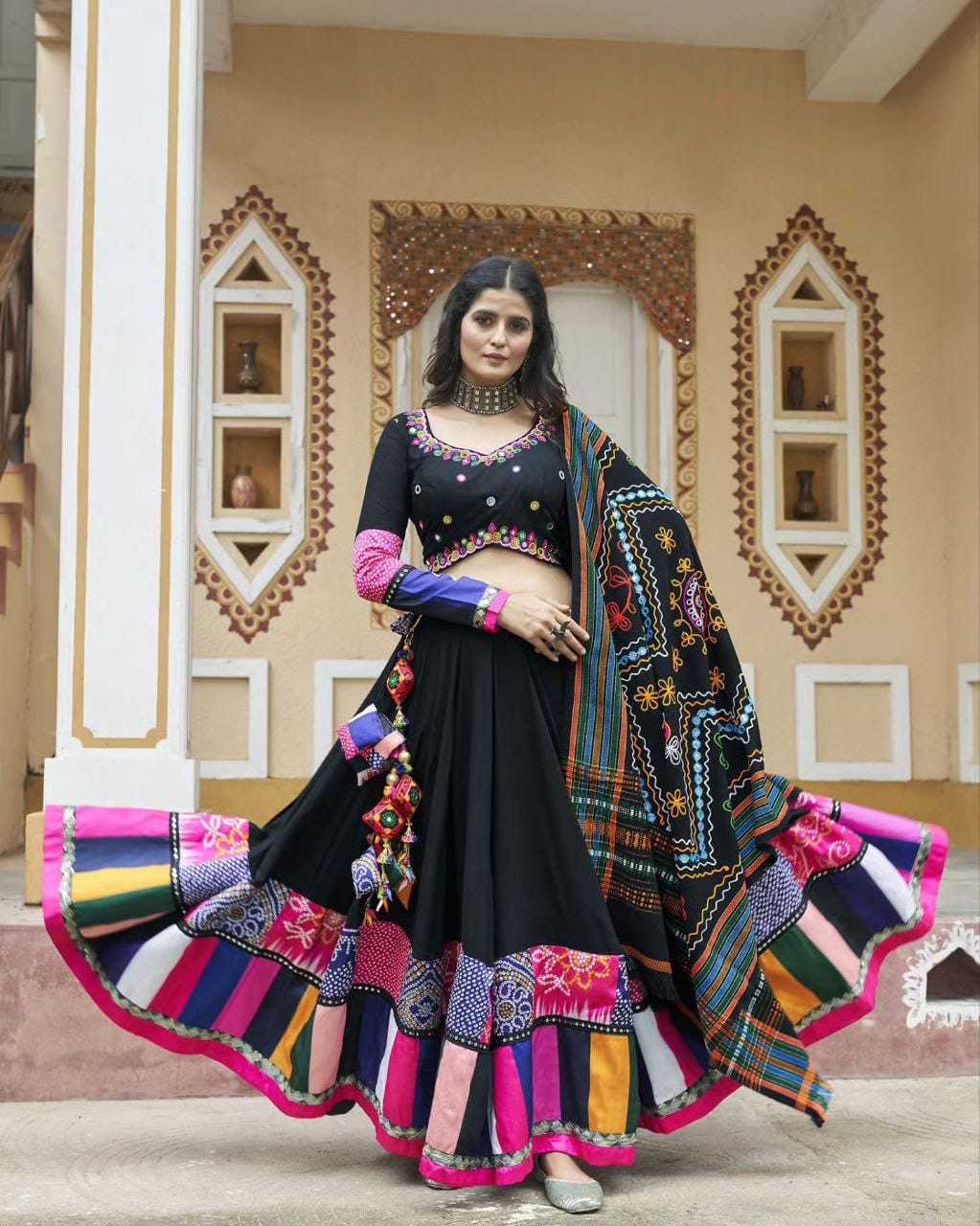 Muslin Cotton Rin136 241 Lehengas  Navratri Chaniya Choli Traditional Printed Lehengas