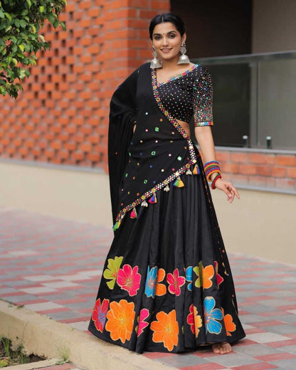 Muslin Cotton Rin136 98 Lehengas  Traditioal Printed Navratri Chaniya Choli