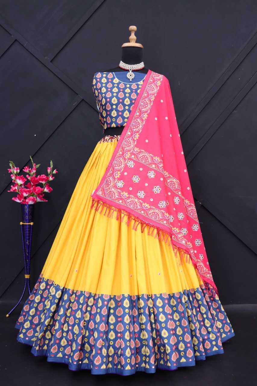 Muslin Cotton Rin190 146 Lehengas  Traditional Printed Lehengas