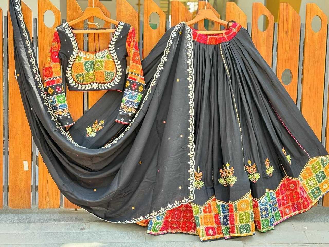 Muslin Cotton Rin190 160 Lehengas  Traditional Printed Navratri Hcniya Choli