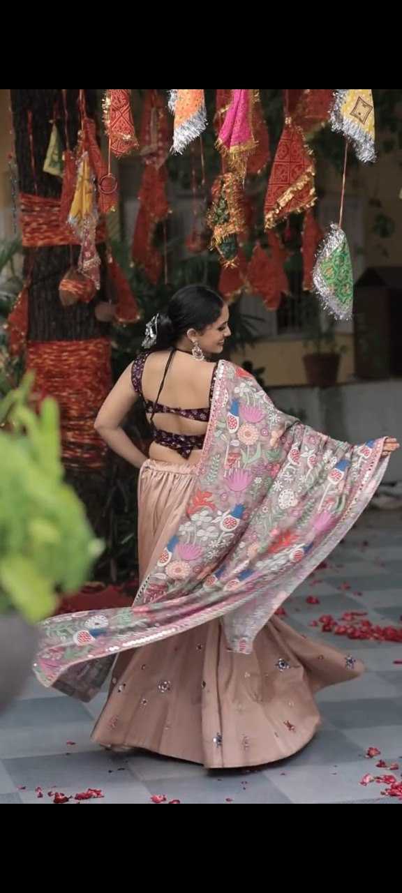 Muslin Cotton Rin190 163 Lehengas  Traditional Printed Lehengas