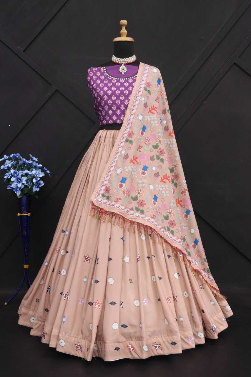 Muslin Cotton Rin190 163 Lehengas  Traditional Printed Lehengas