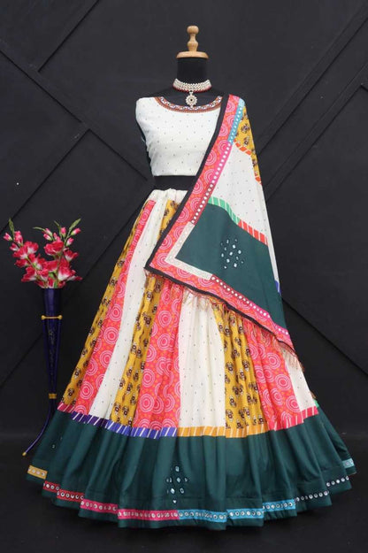 Muslin Cotton Rin190 172 Lehengas  Traditional Navratri Chaniya Choli Lehengas