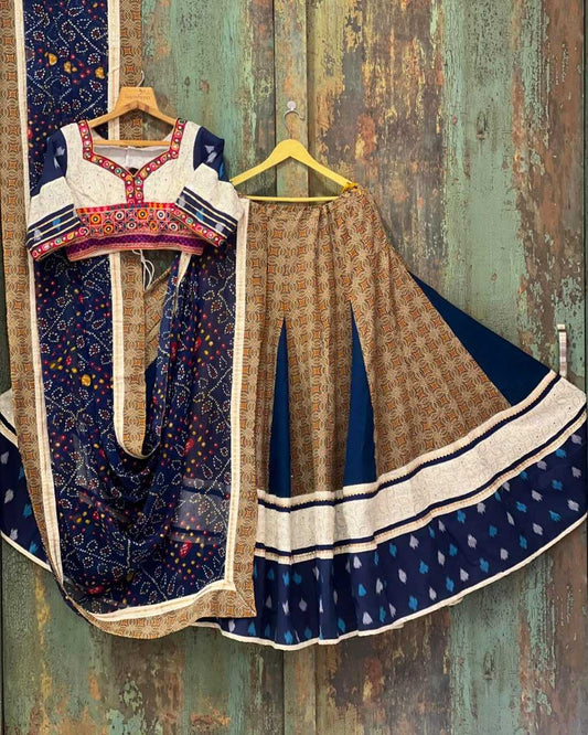 Muslin Cotton Rin190 175 Lehengas  Printed Traditional Navratri Chaniya Choli Lehengas