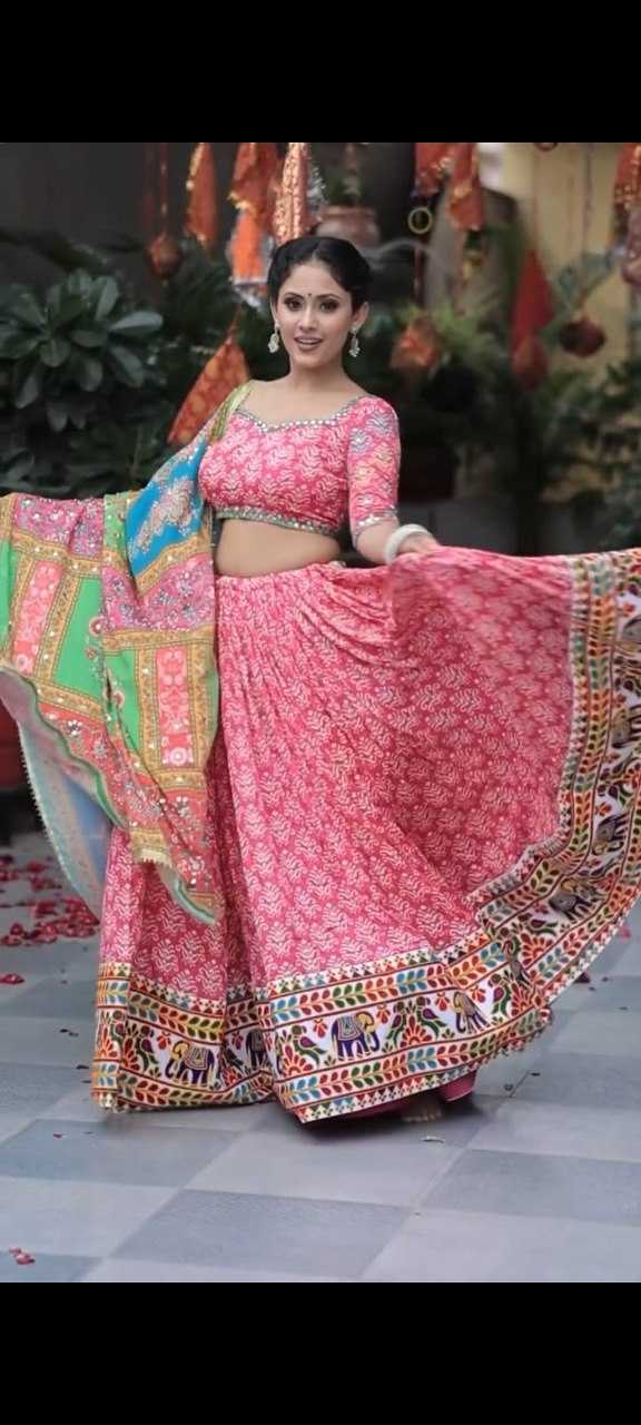 Muslin Cotton Rin190 181 Lehengas  Traditional Printed Lehengas