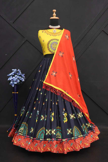 Muslin Cotton Rin190 193 Lehengas  Traditional Printed Lehengas