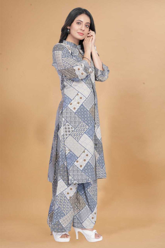 Muslin Cotton Rin153 7137 Kurtis  Printed Cotton Kurtis With Bottom Kurtis