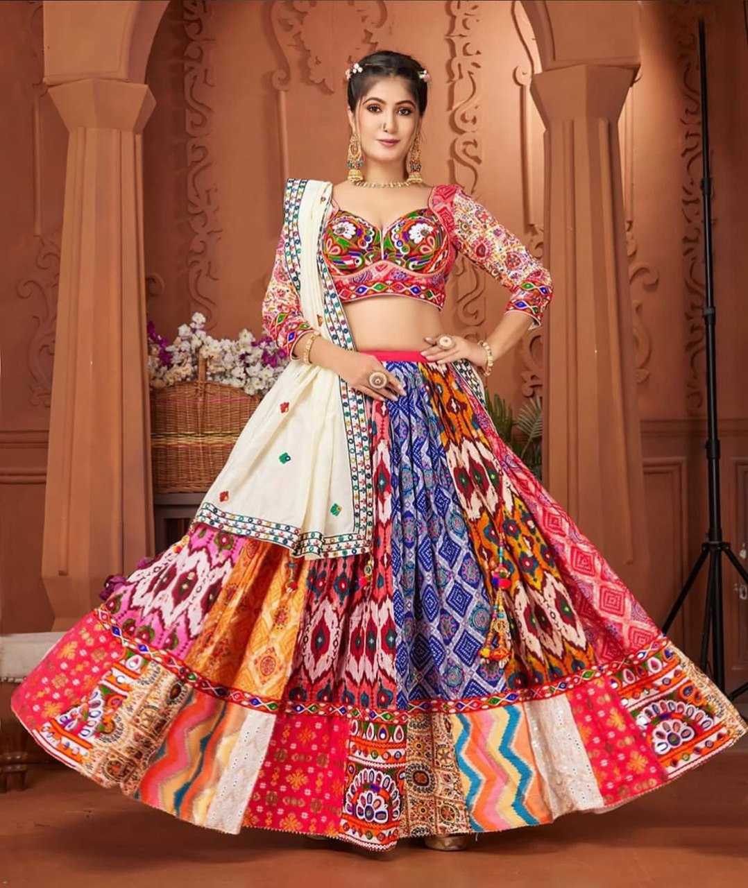 Muslin Cotton Vct 105 Lehengas  Navratri Chaniya Choli Traditional Lehengas E