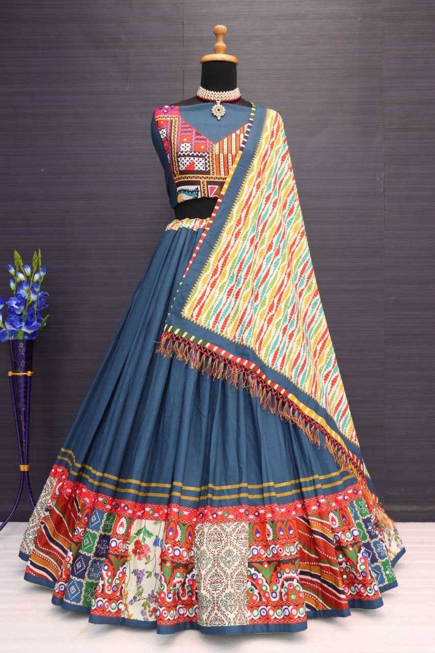 Muslin Cotton Vct 109 Lehengas  Navratri Chaniya Choli Traditional Lehengas E