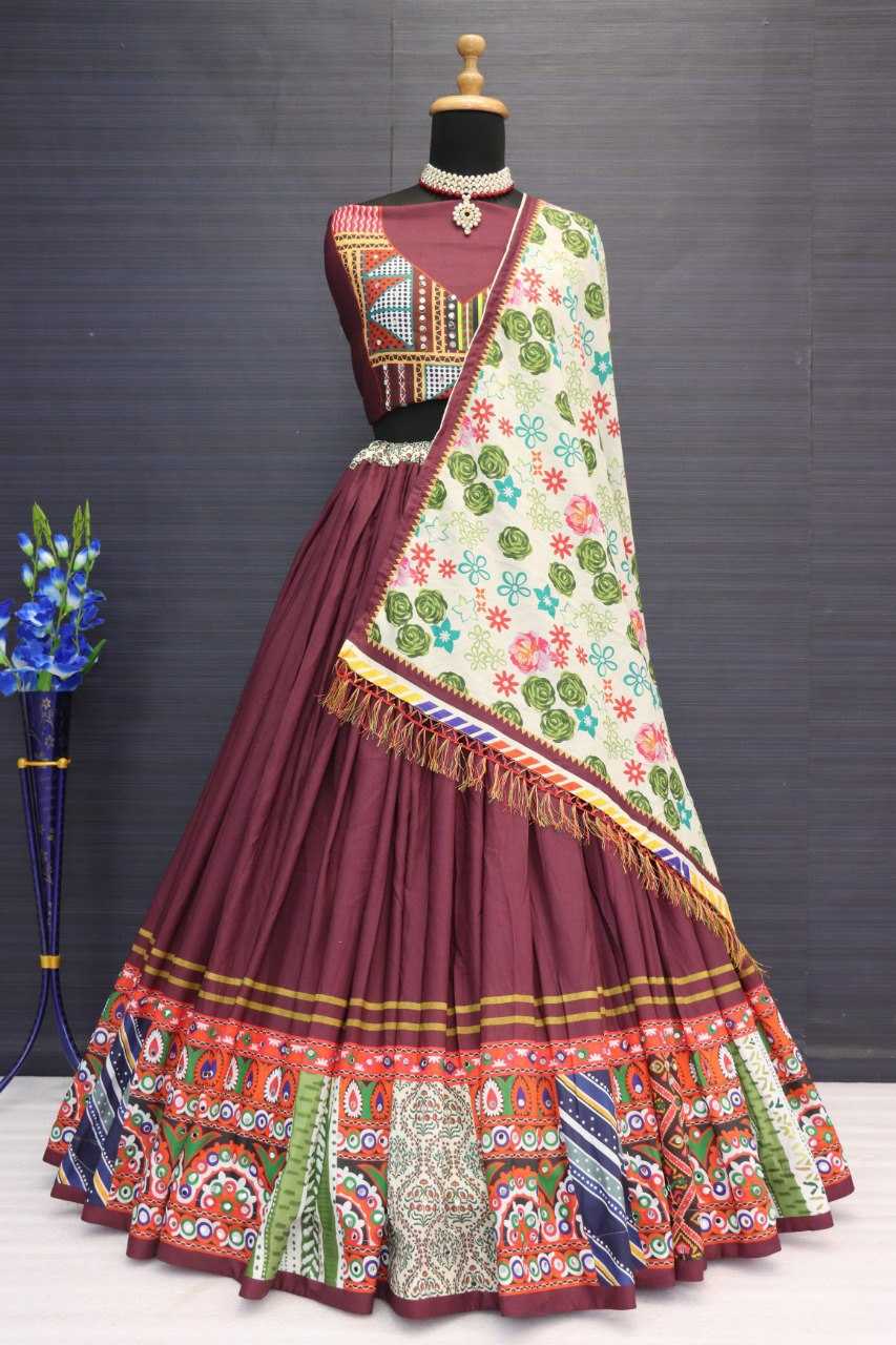 Muslin Cotton Vct 109 Lehengas  Navratri Chaniya Choli Traditional Lehengas E