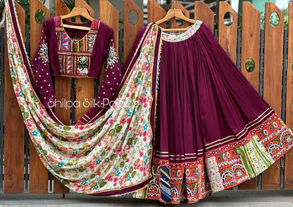 Muslin Cotton Vct 109 Lehengas  Navratri Chaniya Choli Traditional Lehengas E