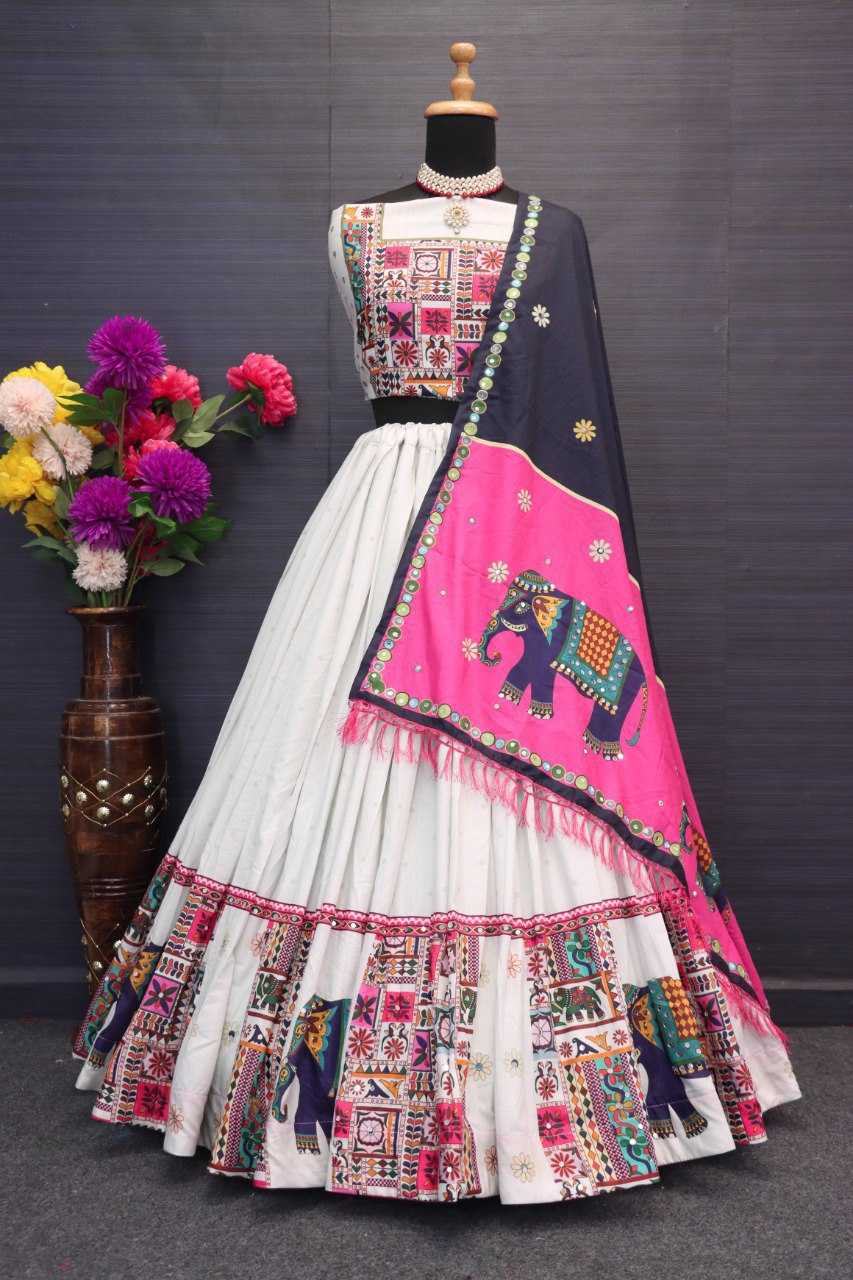 Muslin Cotton Vct 112 Lehengas  Navratri Chaniya Choli Traditional Lehengas E