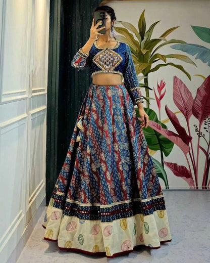 Muslin Cotton Vct 117 Lehengas  Navratri Chaniya Choli Traditional Lehengas E