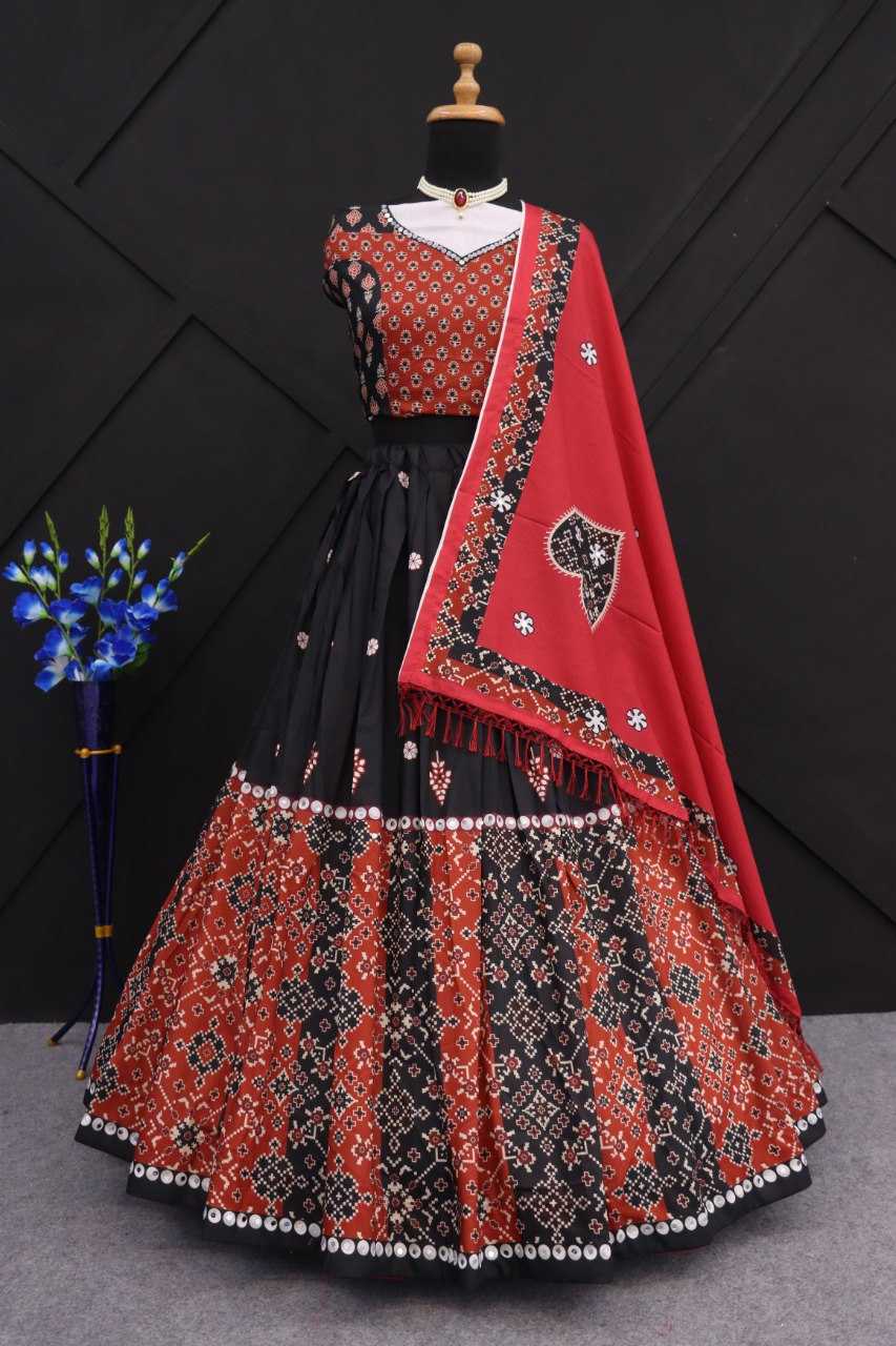 Muslin Cotton Vct 128 Lehengas  Navratri Chaniya Choli Traditional Lehengas E