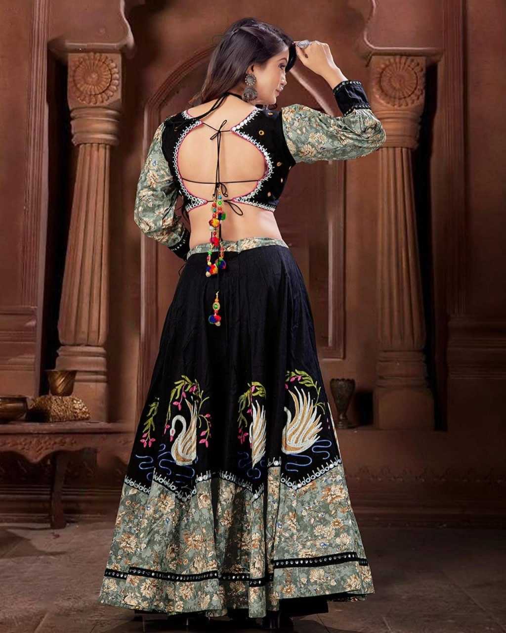 Muslin Cotton Vct 14 Lehengas  Traditional Navratri Chaniya Choli E