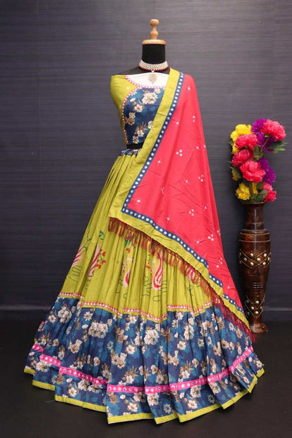 Muslin Cotton Vct 16 Lehengas  Traditional Navratri Chaniya Choli E