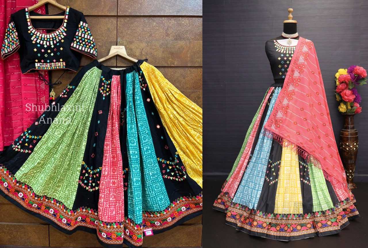 Muslin Cotton Vct 17 Lehengas  Traditional Navratri Chaniya Choli E