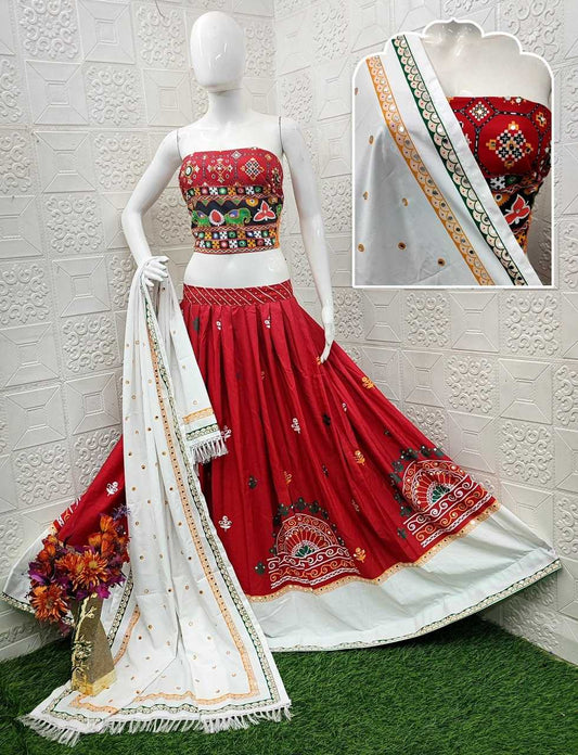 Muslin Cotton Vct -47 Lehengas  Traditional Navratri Chaniya Choli E