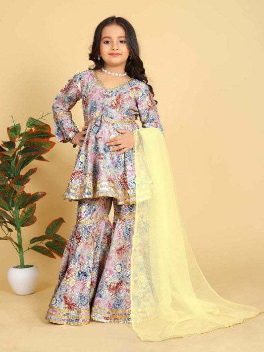 Muslin Hrc Hk9  Kids Sharara