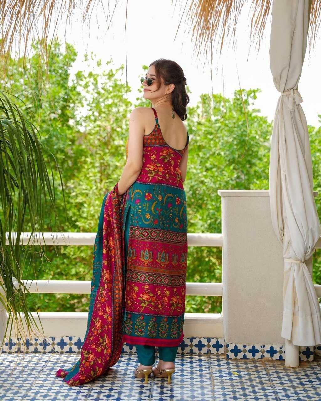 Muslin Kesh164 G65 Suits & Dresses  Printed Long Kurti Sleeveless Dresses Suits Manufacture