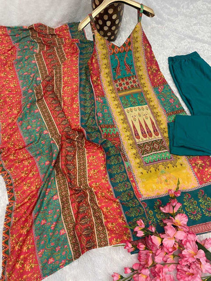 Muslin Kesh164 G65 Suits & Dresses  Printed Long Kurti Sleeveless Dresses Suits Manufacture