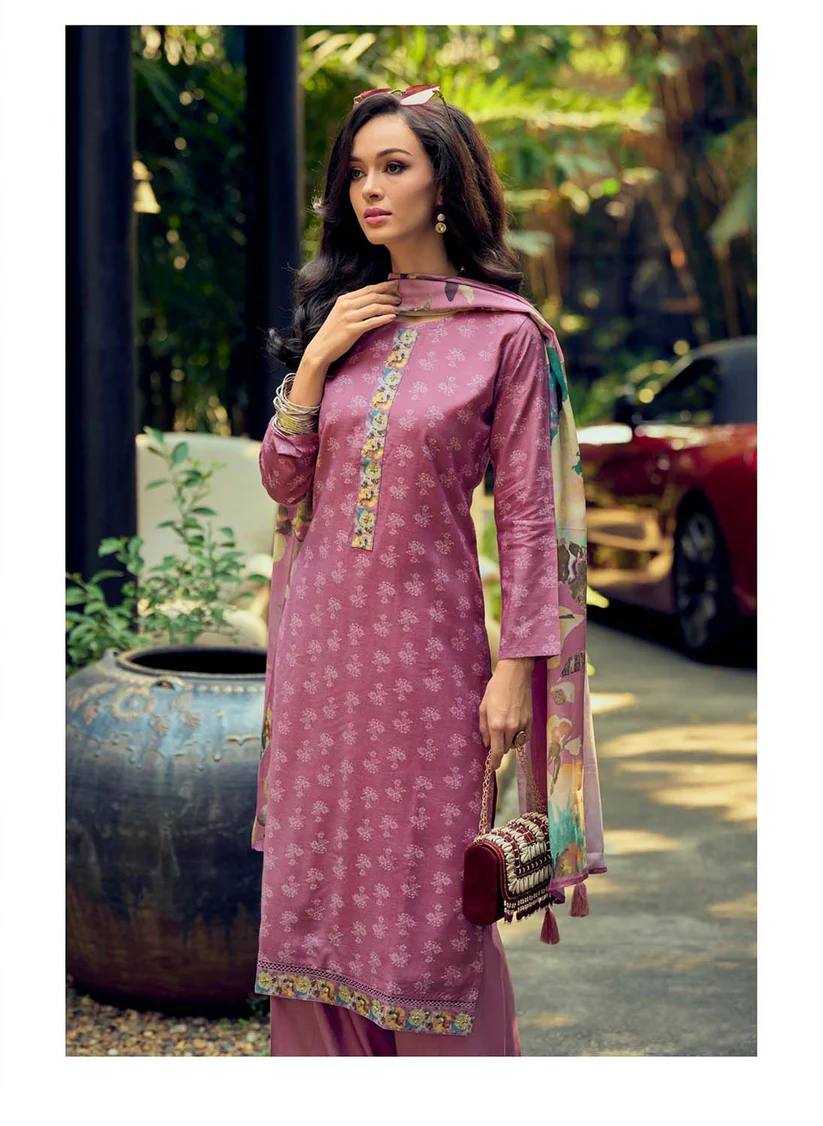 Muslin Kesh164 G68 Suits & Dresses  Printed Ladies Long Kurti Pink Salwar Suits Manufacture