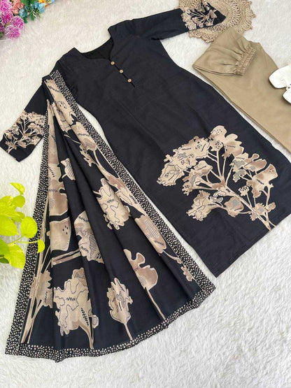 Muslin Kesh240 404 Suits & Dresses  Ladies Silk Long Kurti Printed Suits