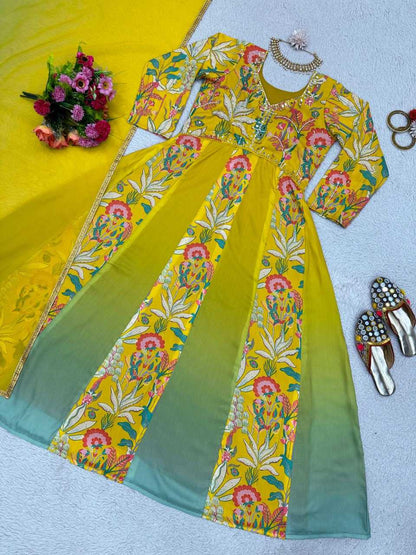 Muslin Rin133 1461-B Suits & Dresses  Printed Embroidery Anarkali Suits