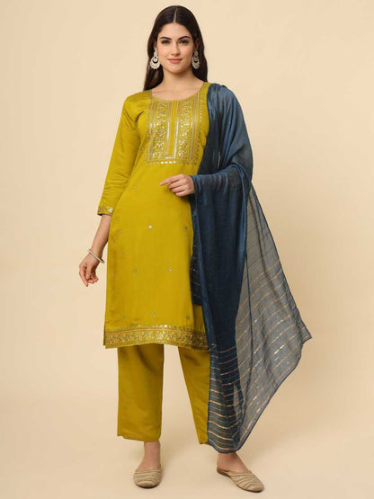 Muslin Silk Rin188 Campa Suits & Dresses  Embroidered Ladies Silk Party Wear Long Kurtis Suits