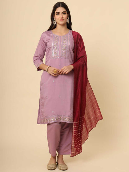 Muslin Silk Rin188 Campa Suits & Dresses  Embroidered Ladies Silk Party Wear Long Kurtis Suits