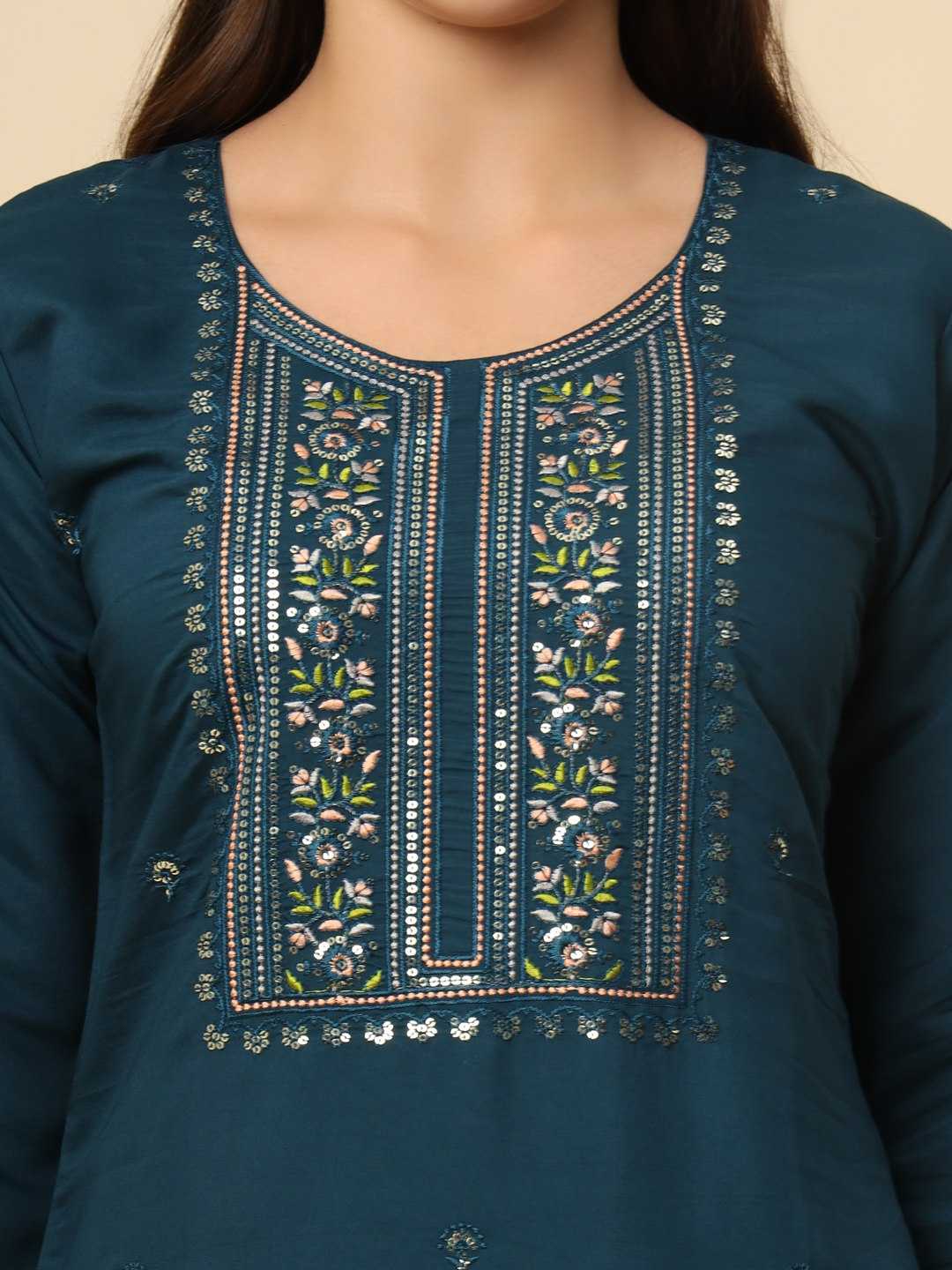 Muslin Silk Rin188 Campa Suits & Dresses  Embroidered Ladies Silk Party Wear Long Kurtis Suits