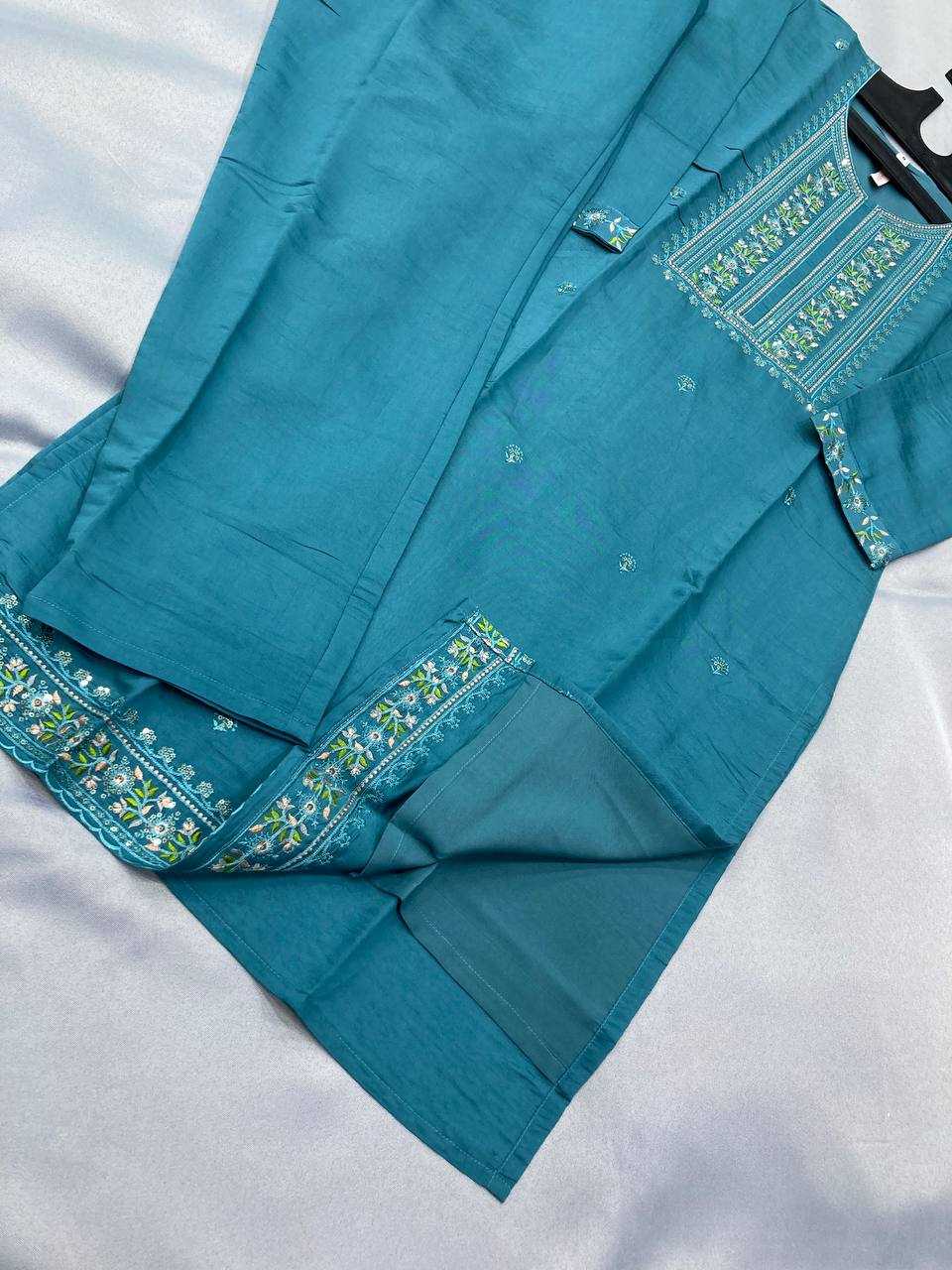 Muslin Silk Rin188 Campa Suits & Dresses  Embroidered Ladies Silk Party Wear Long Kurtis Suits