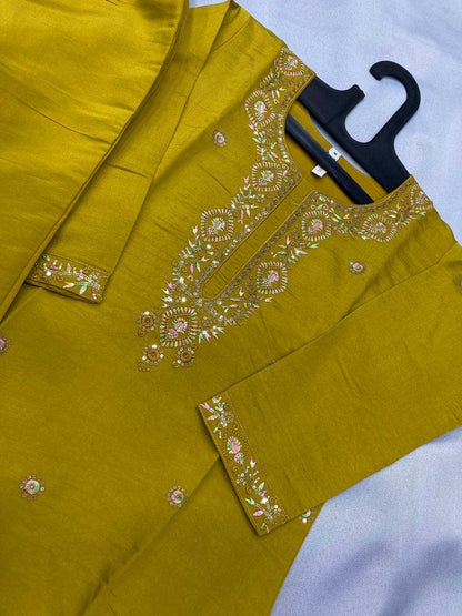 Muslin Silk Rin188 Rangrasiya Suits & Dresses  Ladies Silk Embroidered Long Kurtis Silk Suits