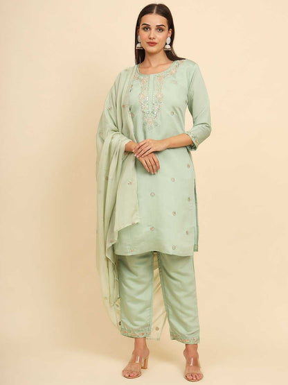 Muslin Silk Rin188 Rangrasiya Suits & Dresses  Ladies Silk Embroidered Long Kurtis Silk Suits