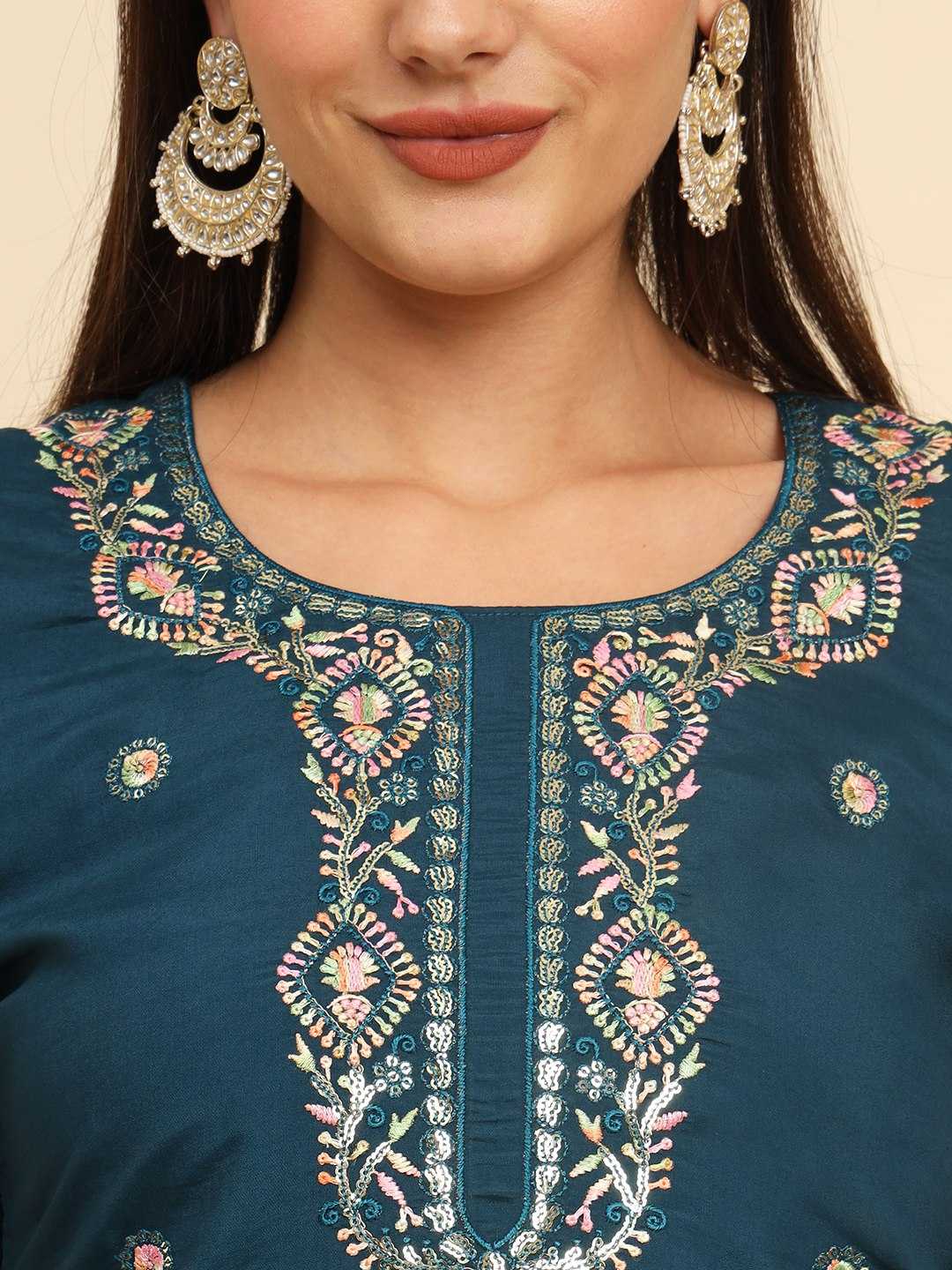 Muslin Silk Rin188 Rangrasiya Suits & Dresses  Ladies Silk Embroidered Long Kurtis Silk Suits