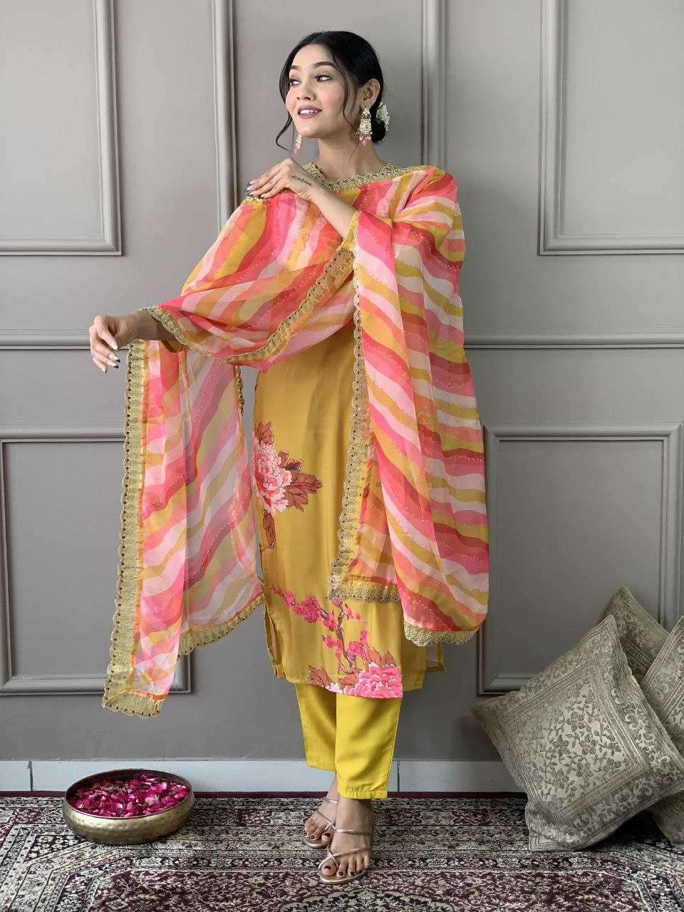 Muslin Smc 454 Suits & Dresses  Ladies Printed Dresses Suits E