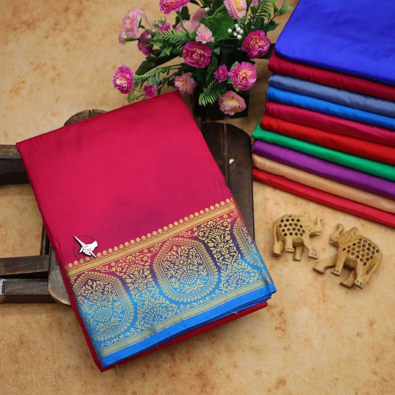 Mysore Silk Rin166 Rrw22 Silk Sarees  Mysore Silk Soft Silk Crepe Silk Sarees