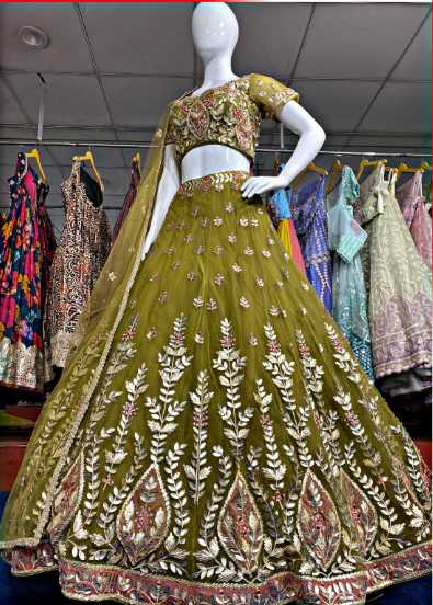 Net Kpd 31 Lehengas  Designer Wedding Net Fancy Lehengas