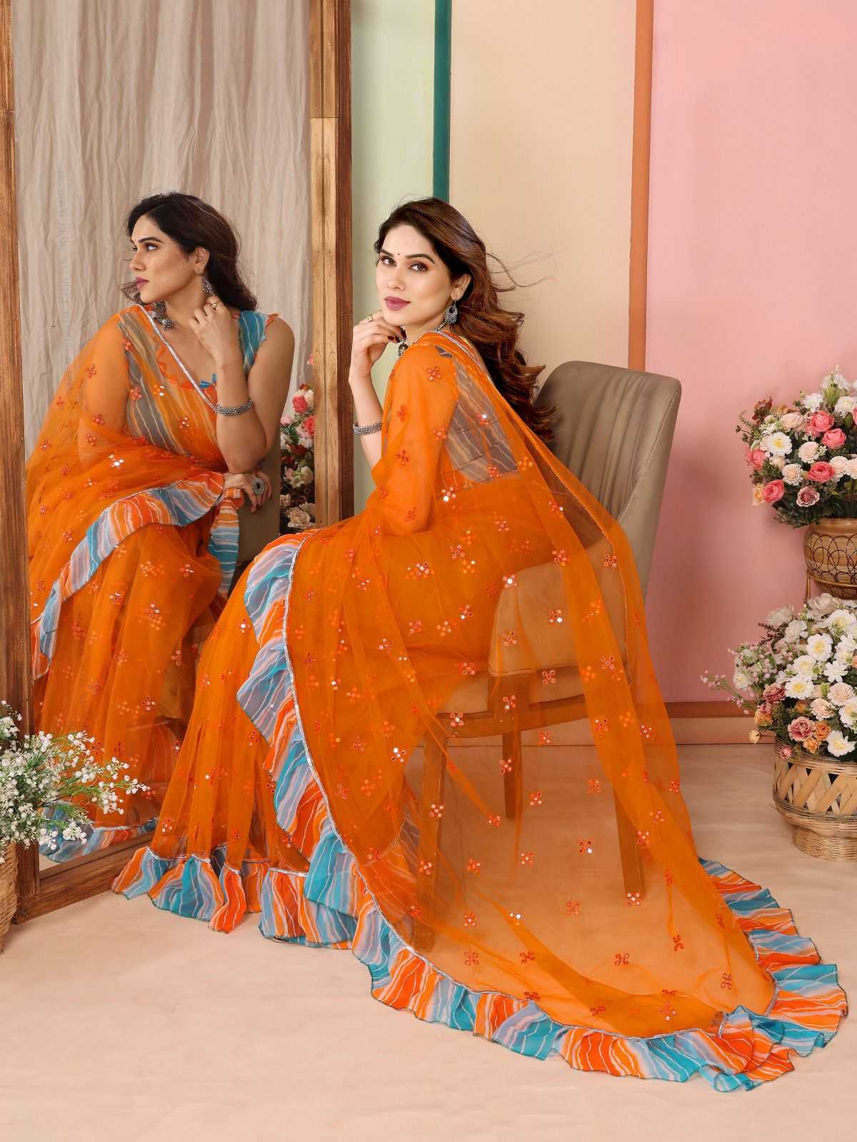 Net Nfa 09 Sarees  Fancy Net Party Wear Sarees