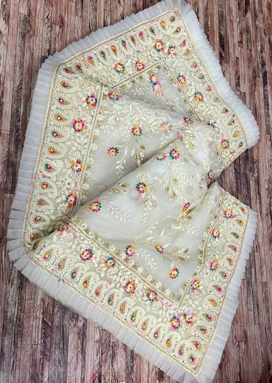 Net Rin109 Rbc35 Sarees  Net Work Embroidered Viscose Sarees