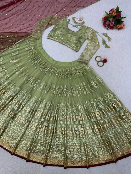 Net Rin162 173 Lehengas  Fancy Traditional Net Fancy Lehengas