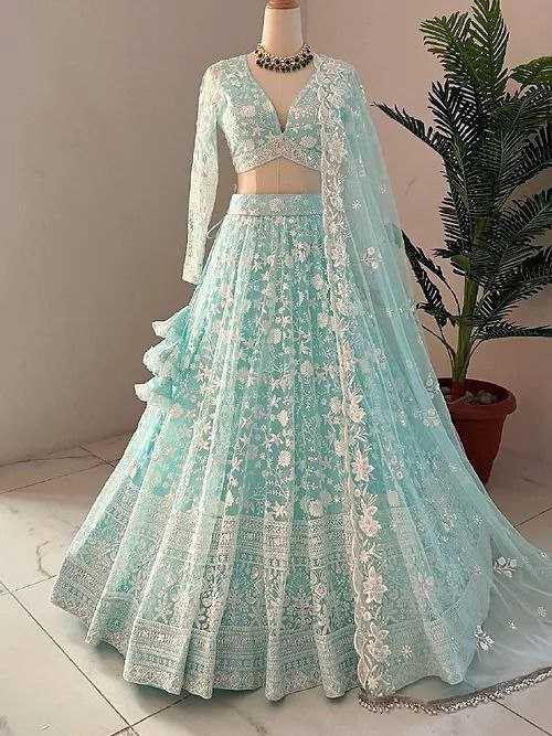 Net Rpdf 1092-B Lehengas  Fancy Net Fancy Lehengas