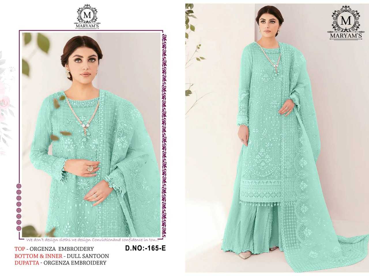 Organza Kal 165 Suits & Dresses  Unstitched Suits E