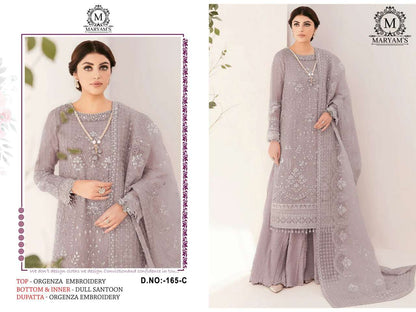 Organza Kal 165 Suits & Dresses  Unstitched Suits E