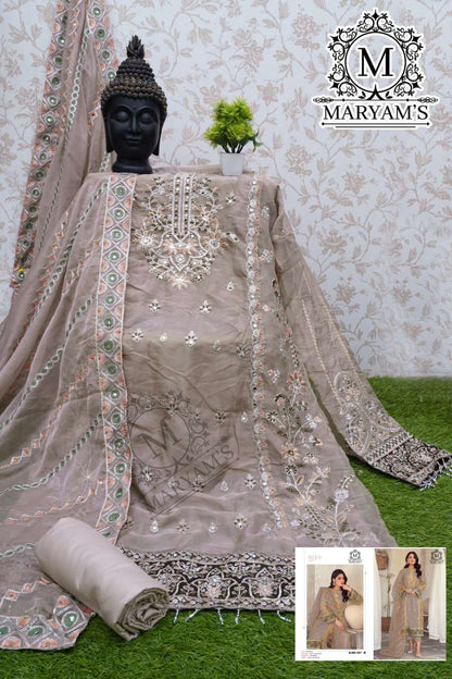 Organza Kal 167 Suits & Dresses  Unstitched Suits E