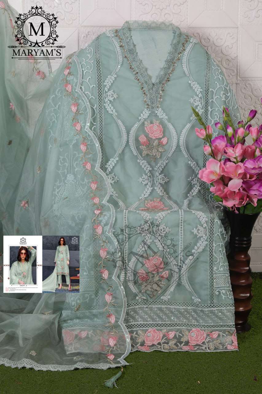 Organza Kal 177 Suits & Dresses  Unstitched Suits E