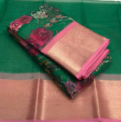 Organza Kesh203 Mtw07 Sarees  Organza Printed Ladies Sarees